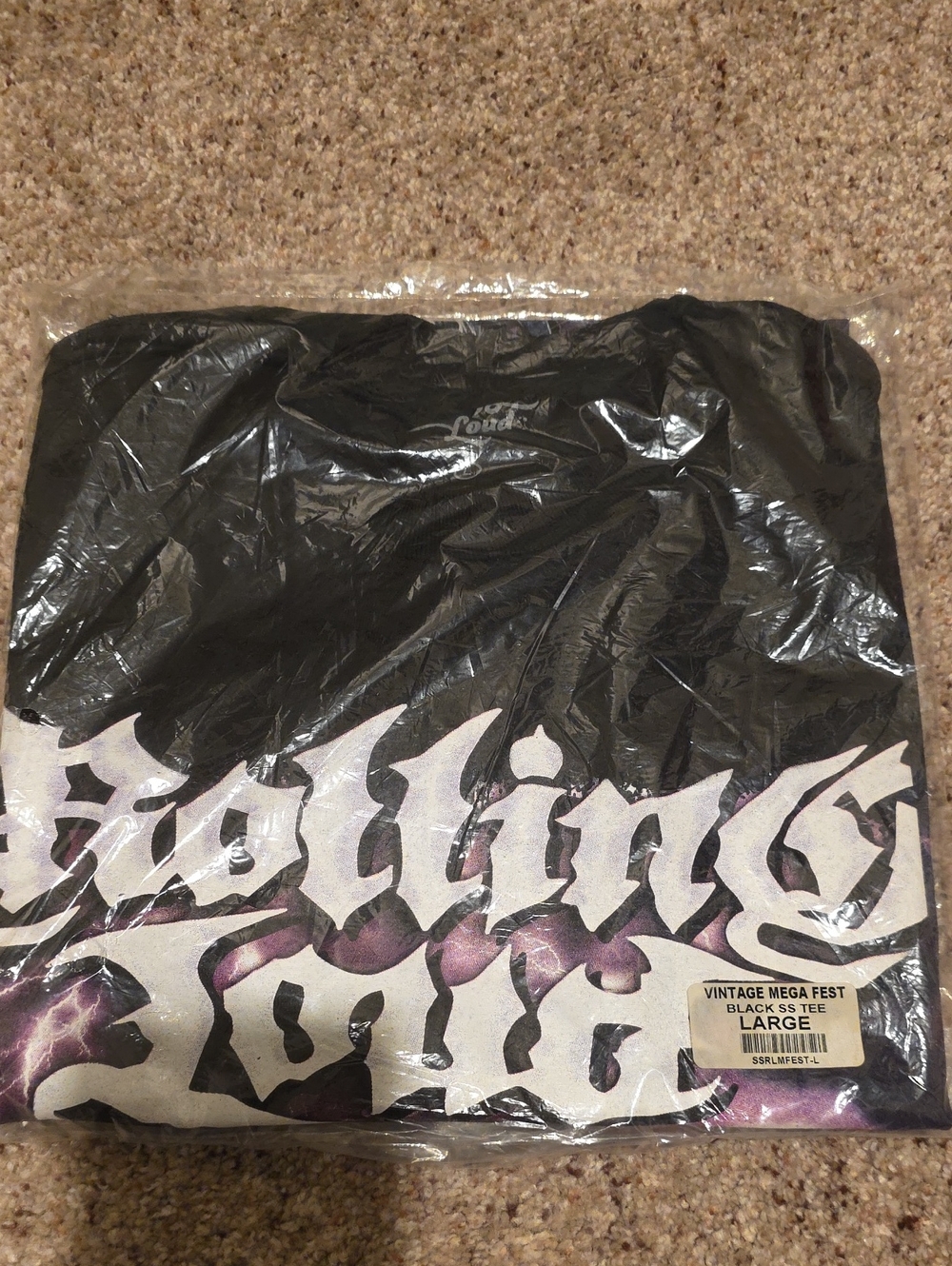 Vintage Mega Fest Graphic Tee - Black - Large